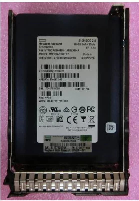 HPE 960G S 6G SFF RI DS SSD