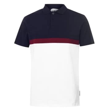 Soviet Block Polo Shirt Mens - Navy/White