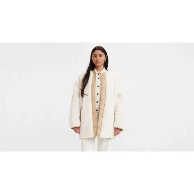 Levis Marlowe Sherpa Reversible Jacket - Beige Beige 14