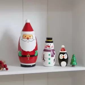 Smart Garden Santas Secret 4 in 1 Festive Figurines, Wood