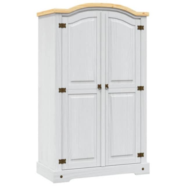 Vidaxl Wardrobe Mexican Pine Corona Range 2 Doors White