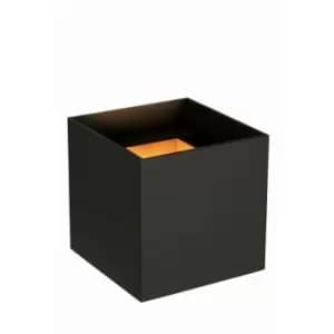 Lucide Axi Modern Square Up Down Wall Spotlight Bathroom LED 2x35W 2700K IP54 Black