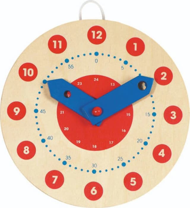 Goki Wooden Clock Time Telling Educational Toy