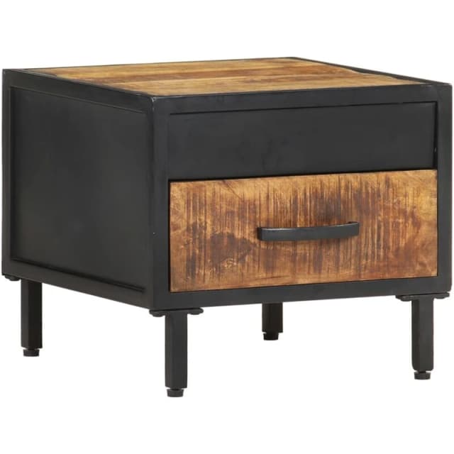 VIDAXL Bedside Cabinet 40x40x35cm Rough Mango Wood Vidaxl 8719883997018