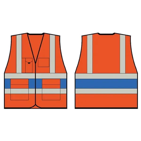 Beeswift Beeswift High Visibility Executive Vest Orange/Royal Blue L HVV45RBL