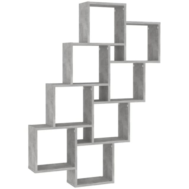 VIDAXL Vidaxl - Wall Cube Shelf Concrete Grey 90x15x119cm Engineered Wood 8720286596005