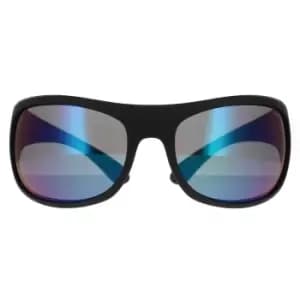 Wrap Matte Black Green Mirror Polarized