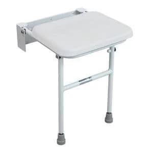Aidapt Solo Compact Padded Shower Seat White with Leg