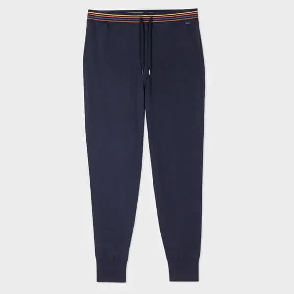 Paul Smith Navy Cotton 'Artist Stripe' Lounge Pants Blue
