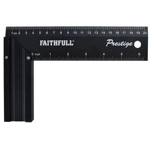 Faithfull Prestige Try Square Black Aluminium 250mm (10in)