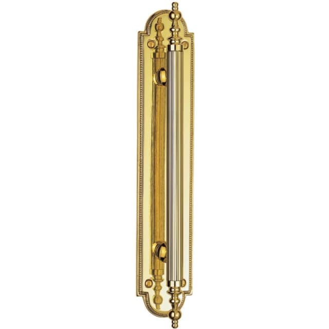 Loops Ornate Textured Door Pull Handle 229 x 29mm Fixing Centres Polished Brass Metallics unisex